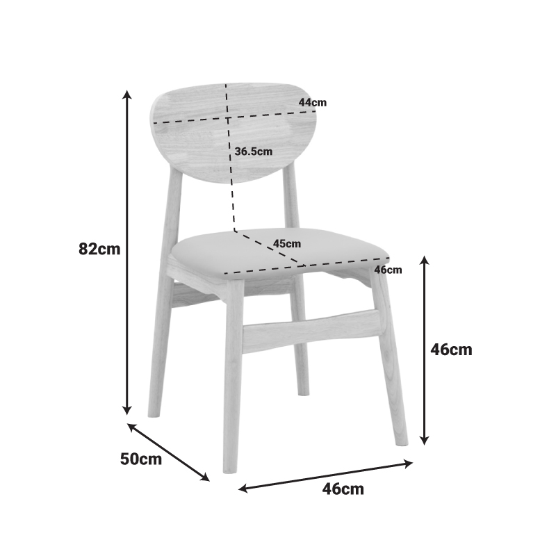 Καρέκλα Cardith pakoworld rubberwood-plywood σε φυσική απόχρωση-pu μαύρο 48x51x78εκ Καρέκλα Cardith pakoworld rubberwood-plywood σε φυσική απόχρωση-pu μαύρο 48x51x78εκ - Image 2