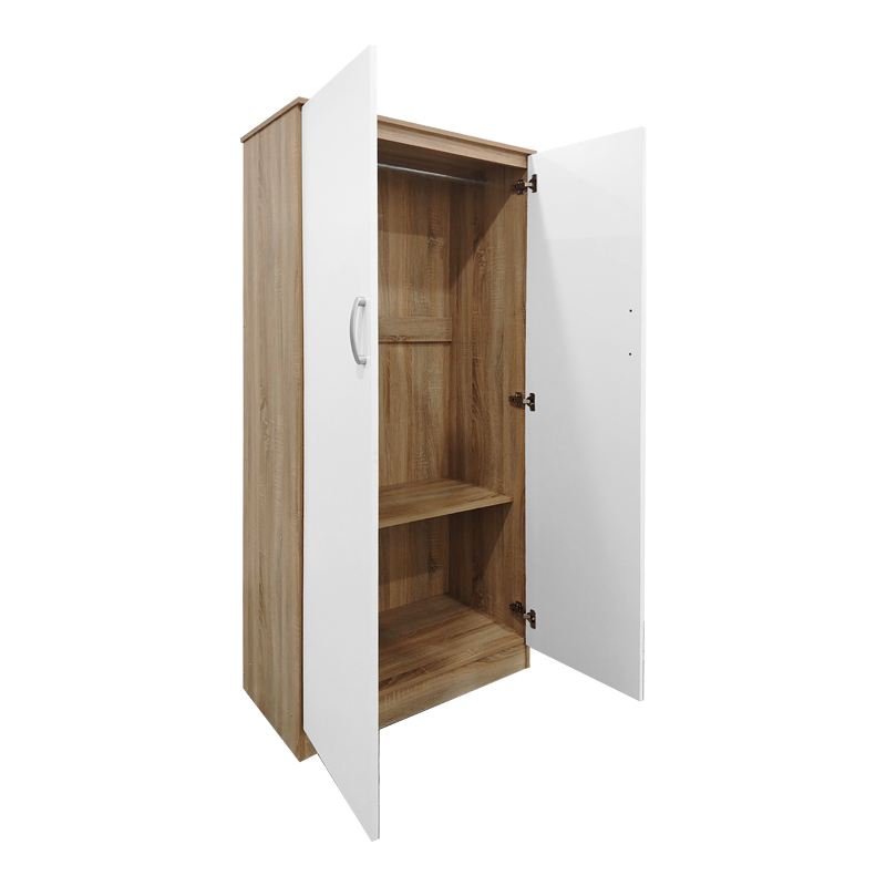 Ντουλάπα δίφυλλη Lego pakoworld σε sonoma-λευκή απόχρωση 80x42x180εκ Ντουλάπα δίφυλλη Lego pakoworld σε sonoma-λευκή απόχρωση 80x42x180εκ - Image 2