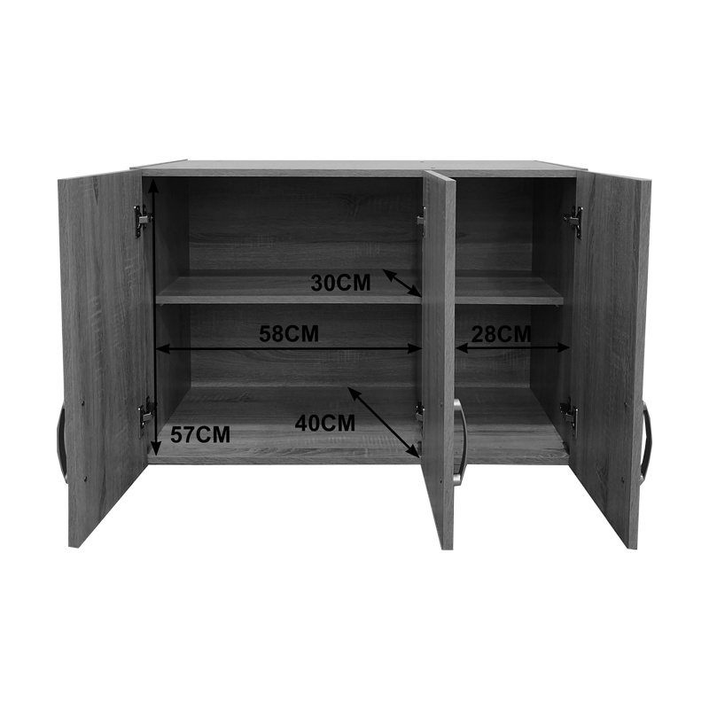 Πατάρι ντουλάπας τρίφυλλο Lego pakoworld σε sonoma-ανθρακί απόχρωση 90x41.5x60εκ Πατάρι ντουλάπας τρίφυλλο Lego pakoworld σε sonoma-ανθρακί απόχρωση 90x41.5x60εκ - Image 6