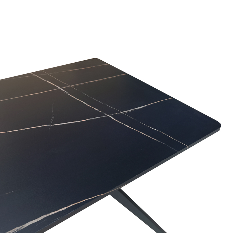 Τραπέζι Ezali pakoworld mdf μαύρη όψη μαρμάρου με μαύρα μεταλλικά πόδια 140x80x75εκ Τραπέζι Ezali pakoworld mdf μαύρη όψη μαρμάρου με μαύρα μεταλλικά πόδια 140x80x75εκ - Image 4