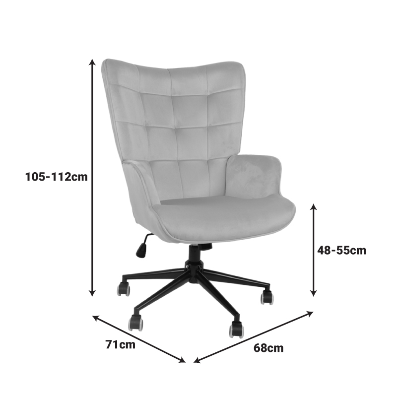 Καρέκλα γραφείου διευθυντή Lobima pakoworld περιστρεφόμενη σάπιο μήλο βελούδο 68x71x105-112εκ Καρέκλα γραφείου διευθυντή Lobima pakoworld περιστρεφόμενη σάπιο μήλο βελούδο 68x71x105-112εκ - Image 8