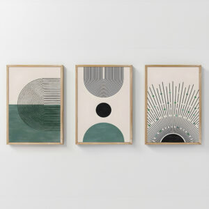 Πίνακας Kertia pakoworld τρίπτυχος με ψηφιακή εκτύπωση και πλαίσιο 33x1.5x48εκ