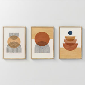 Πίνακας Mireta pakoworld τρίπτυχος με ψηφιακή εκτύπωση και πλαίσιο 33x1.5x48εκ