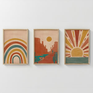 Πίνακας Jecko pakoworld τρίπτυχος με ψηφιακή εκτύπωση και πλαίσιο 33x1.5x48εκ