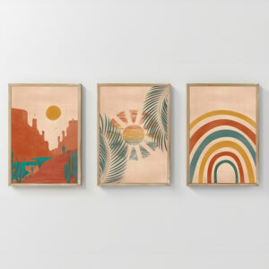 Πίνακας Delea pakoworld τρίπτυχος με ψηφιακή εκτύπωση και πλαίσιο 33x1.5x48εκ