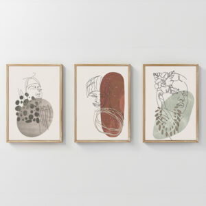 Πίνακας Aelra pakoworld τρίπτυχος με ψηφιακή εκτύπωση και πλαίσιο 33x1.5x48εκ