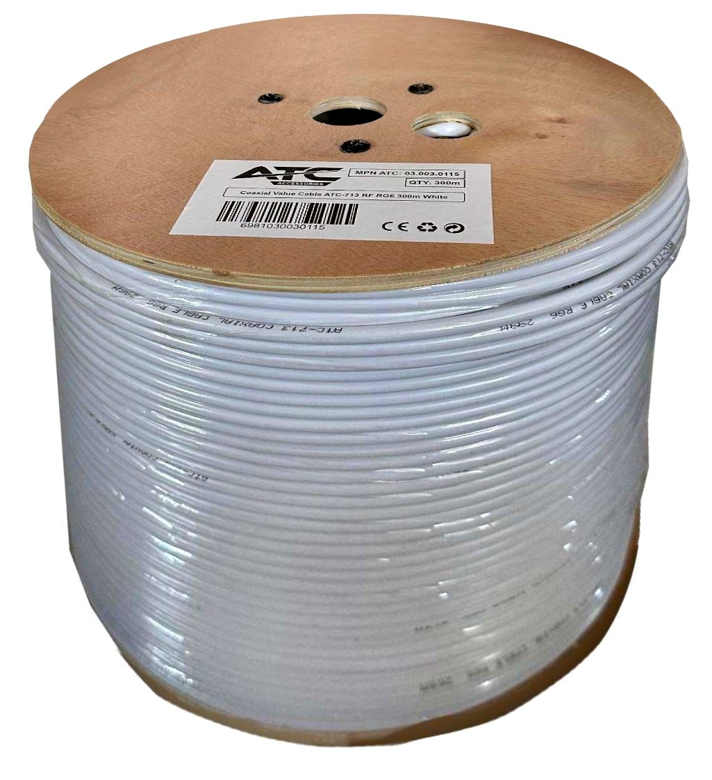 ATC Στροφείο RF ATC-713 Value RG6 300m Ξύλινο ATC Στροφείο RF ATC-713 Value RG6 300m Ξύλινο