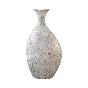 ΔΙΑΚΟΣΜΗΤΙΚΟ ΒΑΖΟ Fylliana FL1197 POLYRESIN ΛΕΥΚΟ-ΧΡΥΣΟ 23x10x45εκ