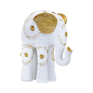 ΕΠΙΤΡΑΠΕΖΙΟ ΔΙΑΚΟΣΜΗΤΙΚΟ ΕΛΕΦΑΝΤΑΣ Fylliana FL405 ΧΡΥΣΟ-ΛΕΥΚΟ ΑΝΤΙΚΕ ΧΡΩΜΑ 12x7x14εκ