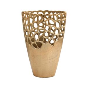 ΜΕΤΑΛΛΙΚΟ ΒΑΖΟ Fylliana FL8852 ΧΡΥΣΟ ΧΡΩΜΑ 24x14x39εκ
