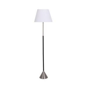 ΜΕΤΑΛΛΙΚΟ ΦΩΤΙΣΤΙΚΟ ΔΑΠΕΔΟΥ Fylliana FL4049 ΛΕΥΚΟ ΚΑΠΕΛΟ ΜΕ ΑΣΗΜΙ-ΜΑΥΡH ΒΑΣΗ 35x152εκ E27