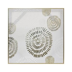 ΠΙΝΑΚΑΣ ΣΕ ΚΑΜΒΑ ΜΕ ΠΛΑΣΤΙΚΟ ΠΛΑΙΣΙΟ Fylliana FL247442 ΧΡΥΣΟ-ΛΕΥΚΟ 60x3x60εκ