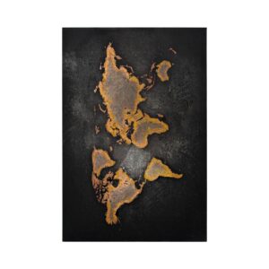 ΠΙΝΑΚΑΣ ΣΕ ΚΑΜΒΑ ΧΑΡΤΗΣ Fylliana FL032 ΧΡΥΣΟ-ΜΑΥΡΟ 90x60xεκ