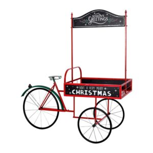 ΧΡΙΣΤΟΥΓΕΝΝΙΑΤΙΚΟ ΜΕΤΑΛΛΙΚΟ ΔΙΑΚΟΣΜΗΤΙΚΟ ΤΡΙΚΥΚΛΟ ΠΟΔΗΛΑΤΟ FYLLIANA FL308 ΚΟΚΚΙΝΟ-ΠΡΑΣΙΝΟ-ΜΑΥΡΟ ΧΡΩΜΑ