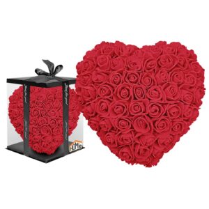 Καρδιά από Τεχνητά Τριαντάφυλλα 23cm Καρδιά= 23cm