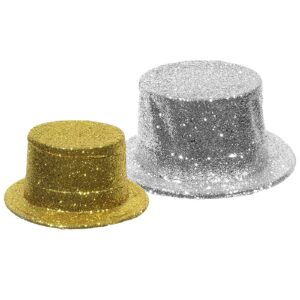 Καπέλο Ημίψηλο Χρυσό-Ασημί Υ=12cm Carnavalista 231483