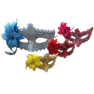 Μάσκα Καθρέφτης με Λουλούδι 20x10cm Carnavalista 232156