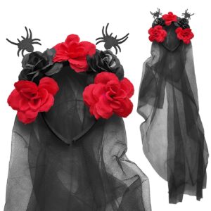 Στέκα day of Dead με Λουλούδια και Πέπλο 70x20cm Carnavalista 232559