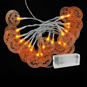 20 Λαμπάκια LED Μπαταρίας Κολοκύθες Λευκό Θερμό με Controller IP20 2