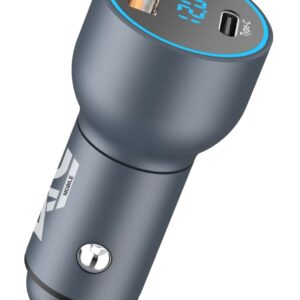 ATC-CA09 Φορτιστής Αυτοκινήτου με 2 Θύρες USB-A & Type-C και LED Οθόνη 42.5W
