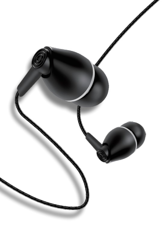 ATC-HFr1 Handsfree Wired Earphones 3.5mm Black 5mm Μαύρο
