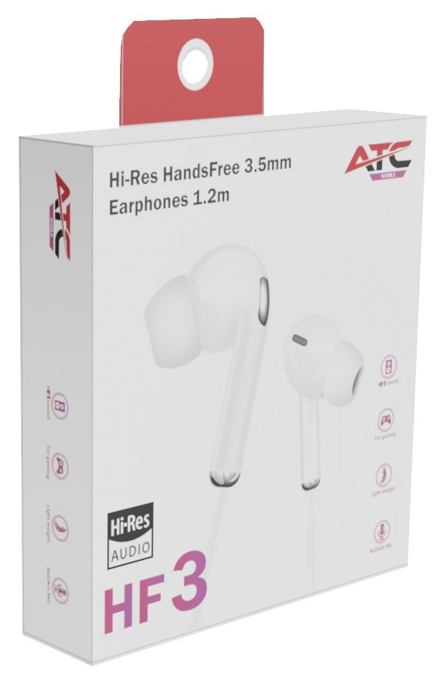 ATC-HFr3 Ενσύρματα Ακουστικά Handsfree Λευκά 3.5mm ATC-HFr3 Ενσύρματα Ακουστικά Handsfree Λευκά 3.5mm - Image 2