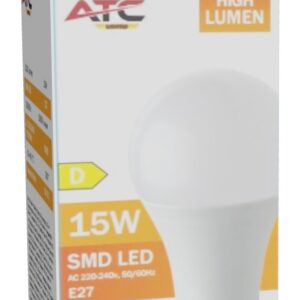 ATC SMD LED High Lumen Λαμπτήρας A60 230V 15W/2100LM E27 4000K