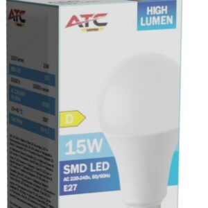 ATC SMD LED High Lumen Λαμπτήρας A60 230V 15W/2100LM E27 6500K