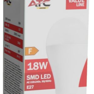 ATC SMD LED Λαμπτήρας A65 230V 18W/1850LM E27 3000K
