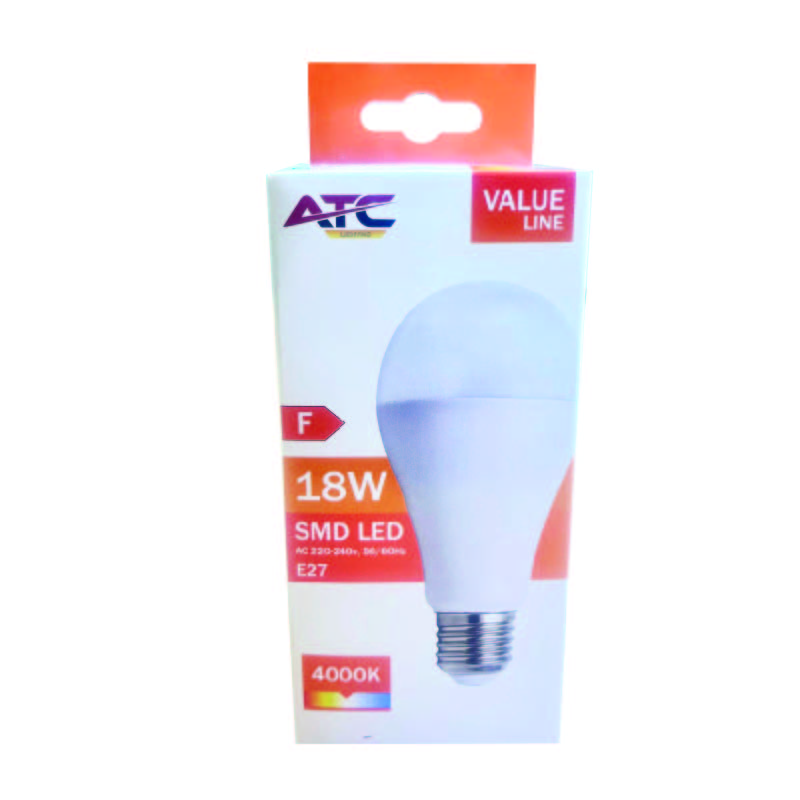 ATC SMD LED Λαμπτήρας A65 230V 18W/1850LM E27 4000K ATC SMD LED Λαμπτήρας A65 230V 18W/1850LM E27 4000K - Image 2