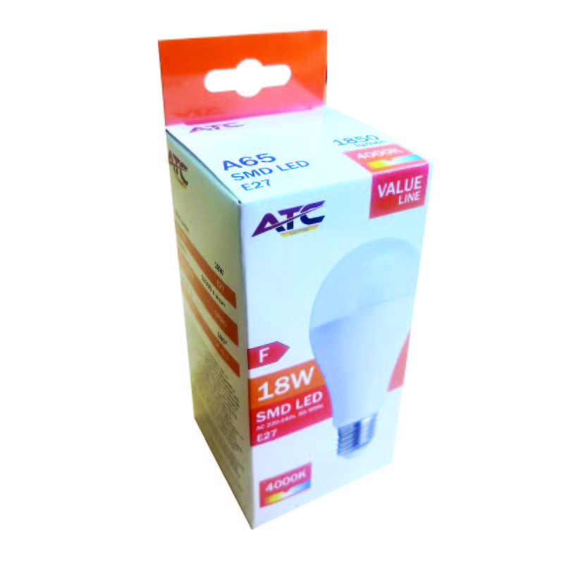 ATC SMD LED Λαμπτήρας A65 230V 18W/1850LM E27 4000K ATC SMD LED Λαμπτήρας A65 230V 18W/1850LM E27 4000K - Image 3