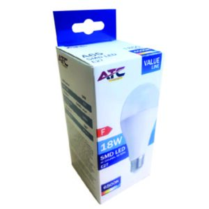 ATC SMD LED Λαμπτήρας A65 230V 18W/1850LM E27 6500K
