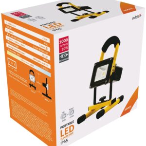 Avide LED Προβολέας Επαναφορτιζόμενος 20W Λευκό 4000K