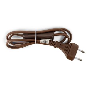 Entac Rewireable Καλώδιο 2G0.75 με Διακόπτη ON/OFF Καφέ 1m
