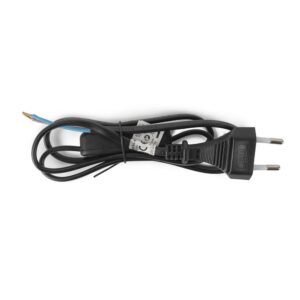 Entac Rewireable Καλώδιο 2G0.75 με Διακόπτη ON/OFF Μαύρο 1m