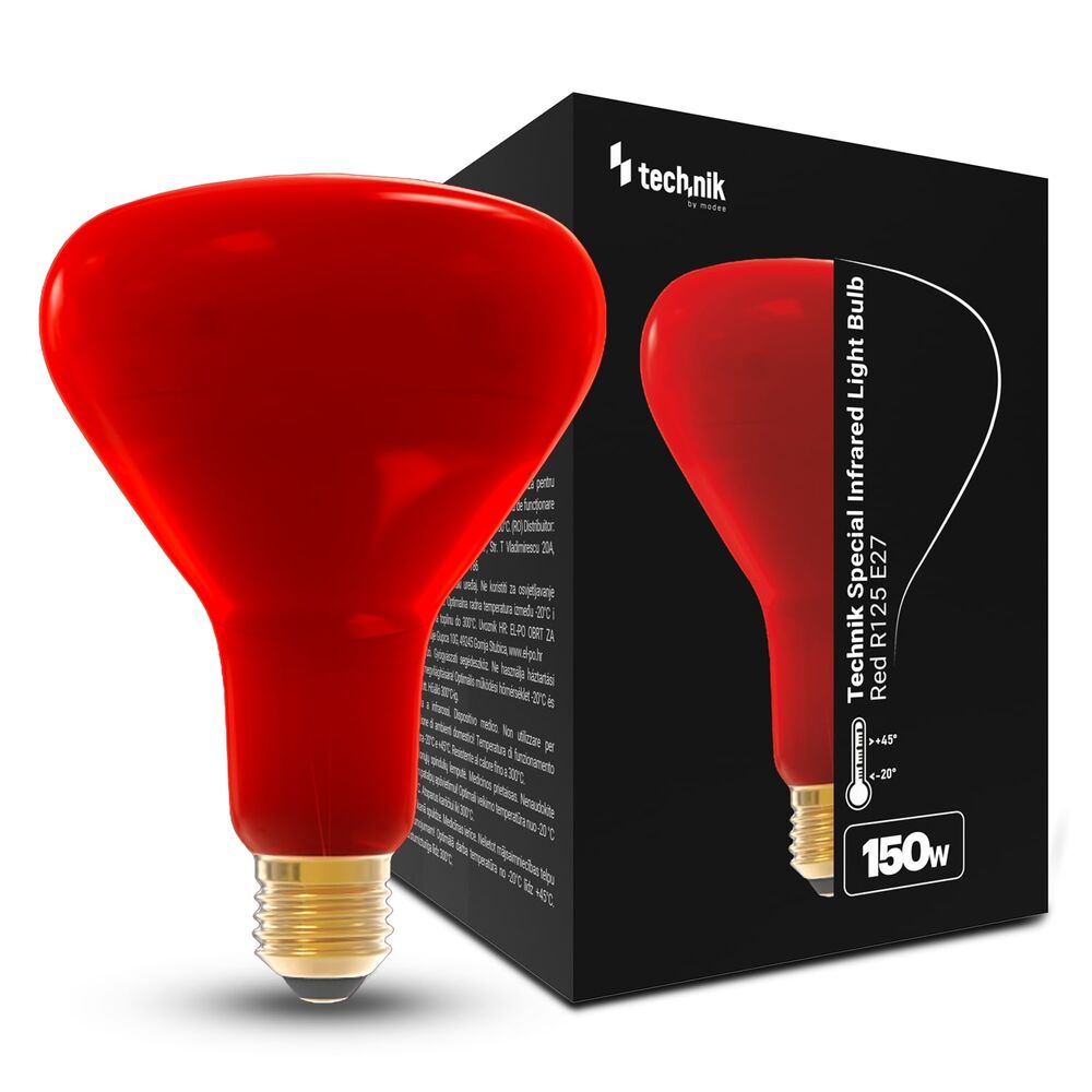 Technik Ειδική Λάμπα Υπερύθρων Κόκκινη R125 150W E27 Technik Ειδική Λάμπα Υπερύθρων Κόκκινη R125 150W E27