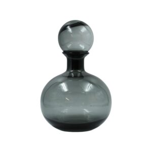 ΓΥΑΛΙΝΗ ΔΙΑΚΟΣΜΗΤΙΚΗ ΚΑΡΑΦΑ Fylliana FL1828 ΗΜΙΔΙΑΦΑΝΟ ΓΚΡΙ ΧΡΩΜΑ 17x27εκ