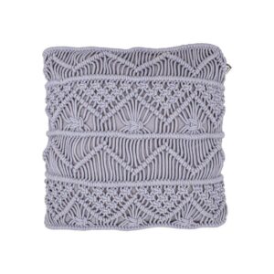 ΔΙΑΚΟΣΜΗΤΙΚΟ ΜΑΞΙΛΑΡΙ ΜΑΚΡΑΜΕ ΑΝΟΙΧΤΟ ΓΚΡΙ ΧΡΩΜΑ 40x40εκ