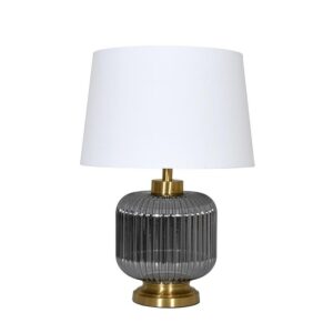 ΕΠΙΤΡΑΠΕΖΙΑ ΛΑΜΠΑ Fylliana FL25051 ΜΕΤΑΛΛΟ-ΓΥΑΛΙ ΧΡΥΣΟ-ΑΣΗΜΙ-ΛΕΥΚΟ ΧΡΩΜΑ Ε27 35x49εκ