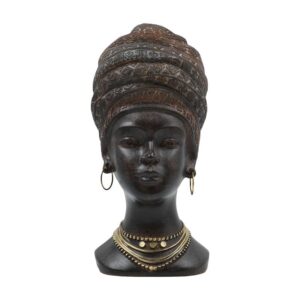 ΕΠΙΤΡΑΠΕΖΙΟ ΔΙΑΚΟΣΜΗΤΙΚΟ "AFRICAN WOMAN" Fylliana FL2446 ΚΑΦΕ-ΧΡΥΣΟ ΧΡΩΜΑ 14x16x28εκ