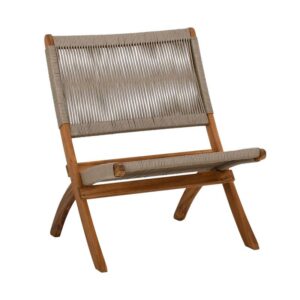 ΚΑΡΕΚΛΑ ΚΗΠΟΥ Fylliana "Ivy" ΦΥΣΙΚΟ ΞΥΛΟ ΑΚΑΚΙΑΣ ΜΕ ΜΠΕΖ ΚΟΡΔΟΝΙ 72x60x75εκ