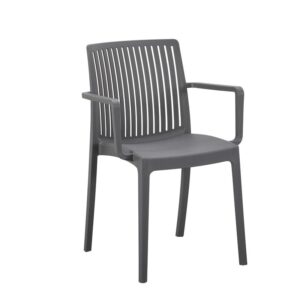 ΚΑΡΕΚΛΑ ΚΗΠΟΥ ΑΠΟ ΠΟΛΥΠΡΟΠΥΛΕΝΙΟ Fylliana "Emma" ΜΕ UV ΠΡΟΣΤΑΣΙΑ ΣΚΟΥΡΟ ΓΚΡΙ ΧΡΩΜΑ 55x56x82εκ