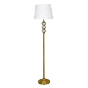 ΛΑΜΠΑ ΔΑΠΕΔΟΥ Fylliana FL25011 ΜΕΤΑΛΛΟ-ΓΥΑΛΙ ΧΡΥΣΟ-ΕΚΡΟΥ/ΜΠΕΖ ΧΡΩΜΑ Ε27 31x150εκ