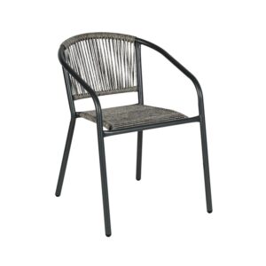 ΠΟΛΥΘΡΟΝΑ ΚΗΠΟΥ Fyllianna FL11465 ΑΠΟ ΣΥΝΘΕΤΙΚΟ RATTAN MΕ ΜΕΤΑΛΛΙΚΟ ΣΚΕΛΕΤΟ ΓΚΡΙ ΧΡΩΜΑ 54x63x74εκ