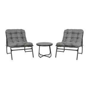 ΣΕΤ ΚΑΘΙΣΤΙΚΟΥ ΕΞΩΤΕΡΙΚΟΥ ΧΩΡΟΥ 3 ΤΕΜΑΧΙΩΝ Fylliana "Nerina" ΓΚΡΙ ΧΡΩΜΑ