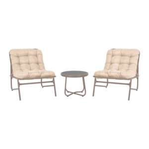 ΣΕΤ ΚΑΘΙΣΤΙΚΟΥ ΕΞΩΤΕΡΙΚΟΥ ΧΩΡΟΥ 3 ΤΕΜΑΧΙΩΝ Fylliana "Nerina" ΜΠΕΖ ΧΡΩΜΑ