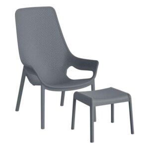 ΣΕΤ ΚΗΠΟΥ ΠΟΛΥΘΡΟΝΑ ΚΑΙ ΥΠΟΠΟΔΙΟ Fylliana “Avelyn” ΜΕ UV ΠΡΟΣΤΑΣΙΑ ΣΚΟΥΡΟ ΓΚΡΙ ΧΡΩΜΑ