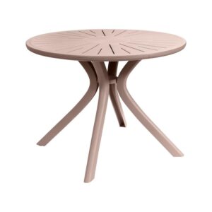 ΤΡΑΠΕΖΙ ΠΛΑΣΤΙΚΟ ΣΤΡΟΓΓΥΛΟ FYLLIANA FL8100 CAPPUCCINO ΧΡΩΜΑ 100x75εκ