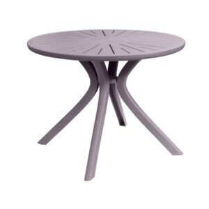 ΤΡΑΠΕΖΙ ΠΛΑΣΤΙΚΟ ΣΤΡΟΓΓΥΛΟ FYLLIANA FL8100 ΓΚΡΙ ΧΡΩΜΑ 100x75εκ