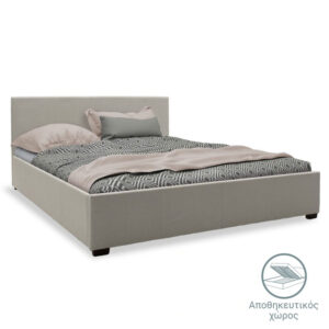 Κρεβάτι Norse pakoworld ύφασμα γκρι με αποθηκευτικό χώρο 160x200εκ